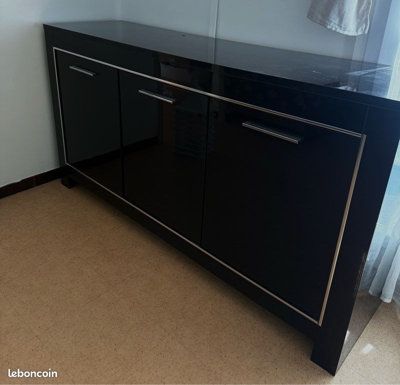 BUFFET NOIR 3 portes (image 3)