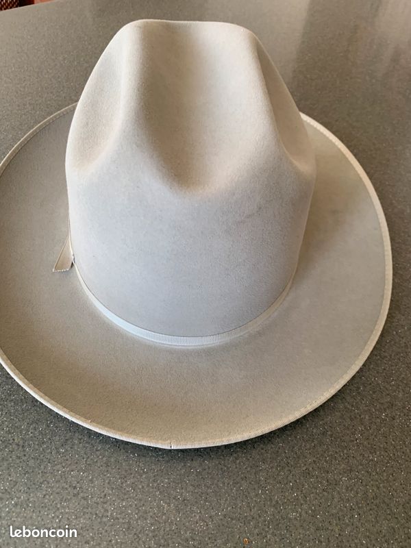Chapeau de cowboy beige castor fer à cheval diamant Resistol vintage 6