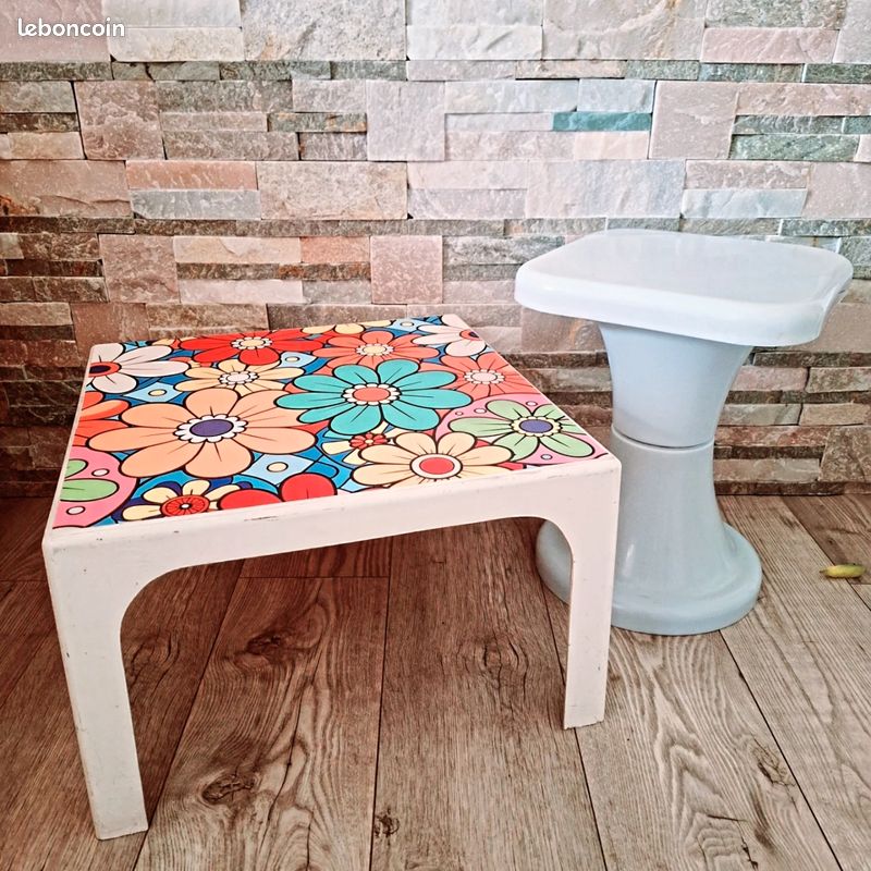 Table et tabouret space age vintage 70 (image 3)