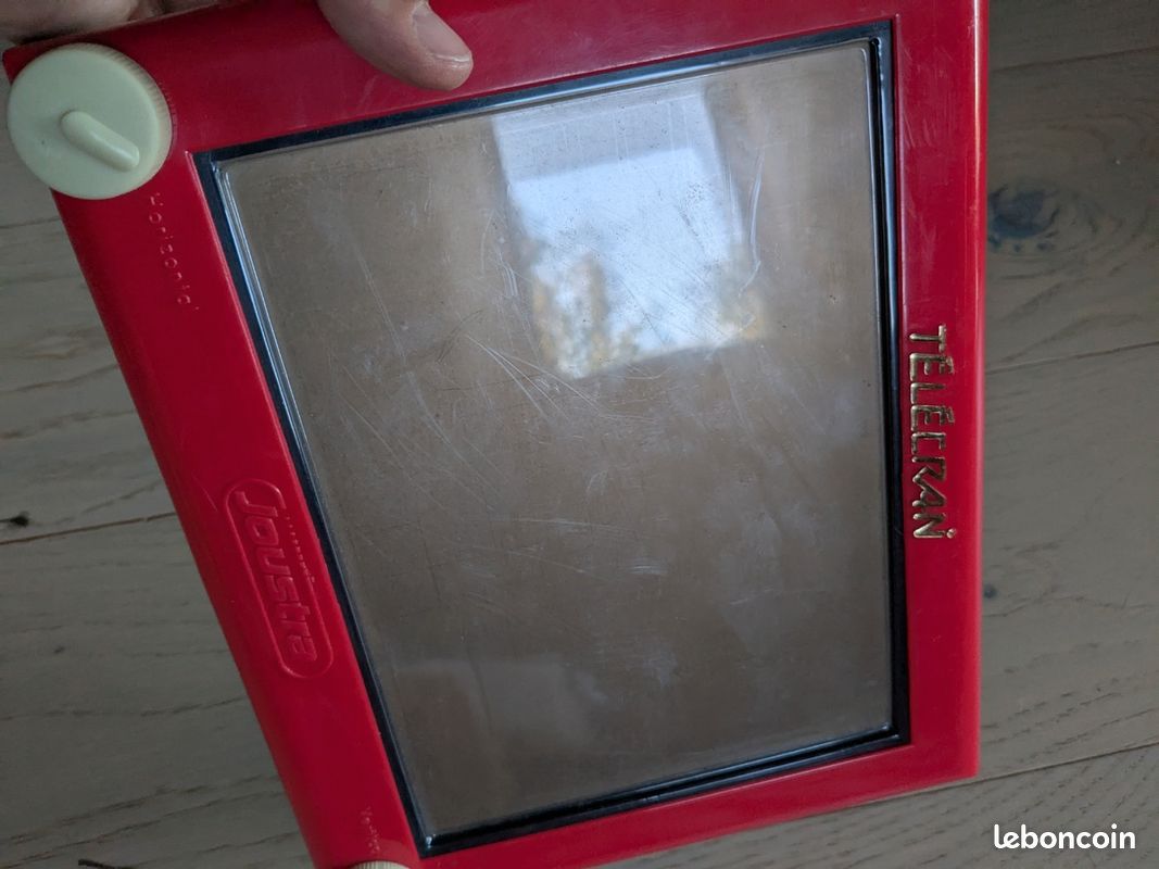 Jeu De Société Ancien Télécran Bleu JOUSTRA - Vintage, Occasion (Réf. 23.06.04.1)