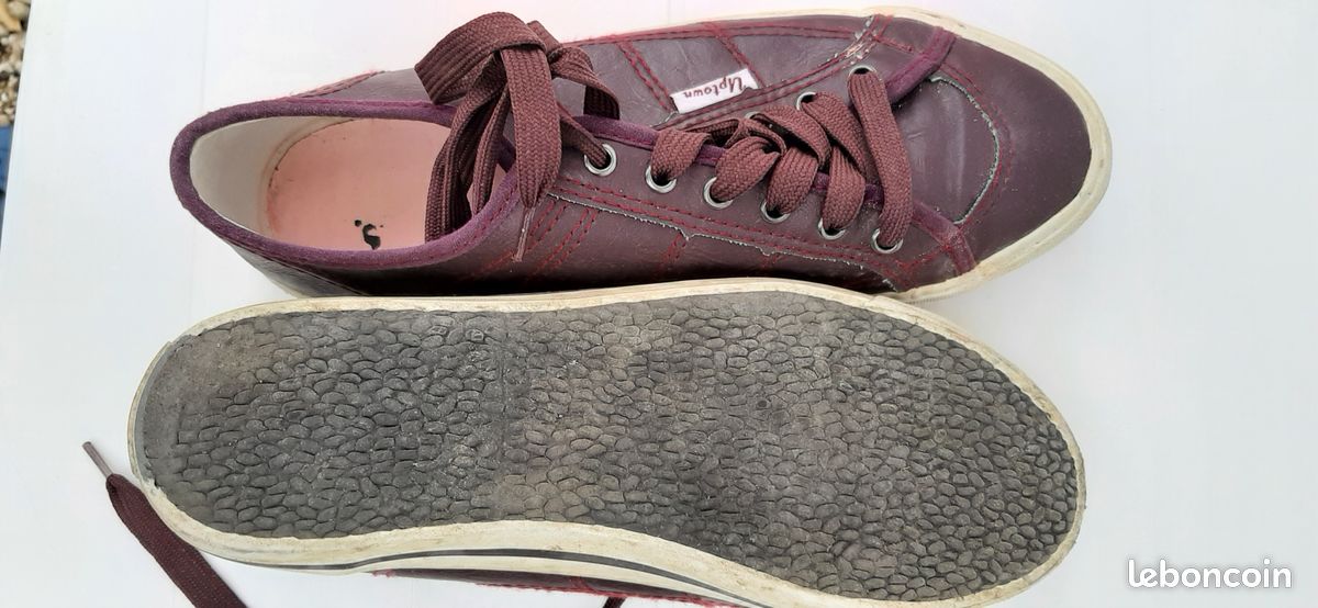 Sneakers fille bordeaux p38 (image 3)