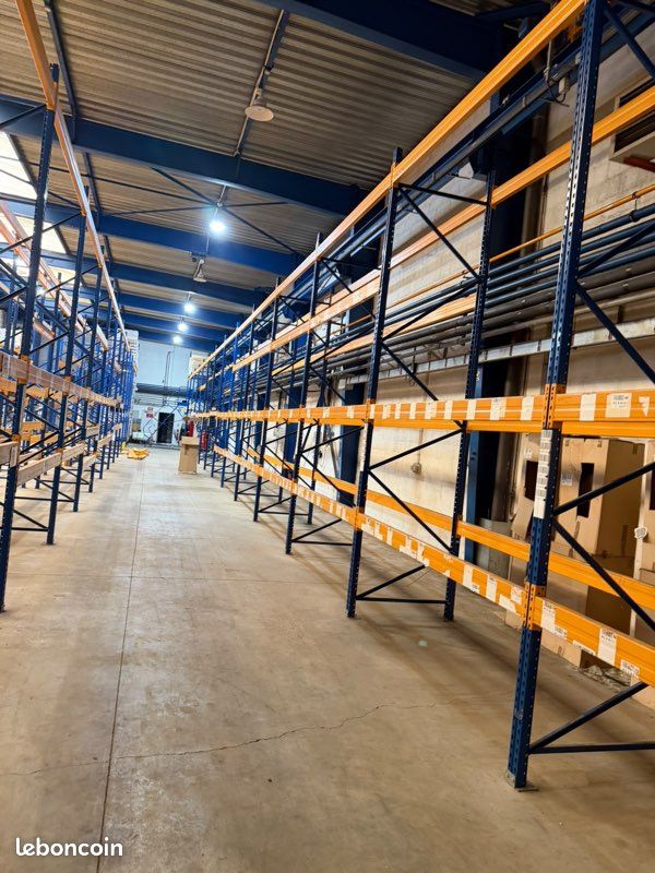 Rayonnage à palettes Racking industriel lourd Rack à palette Échelles bleues et lisses oranges (image 3)