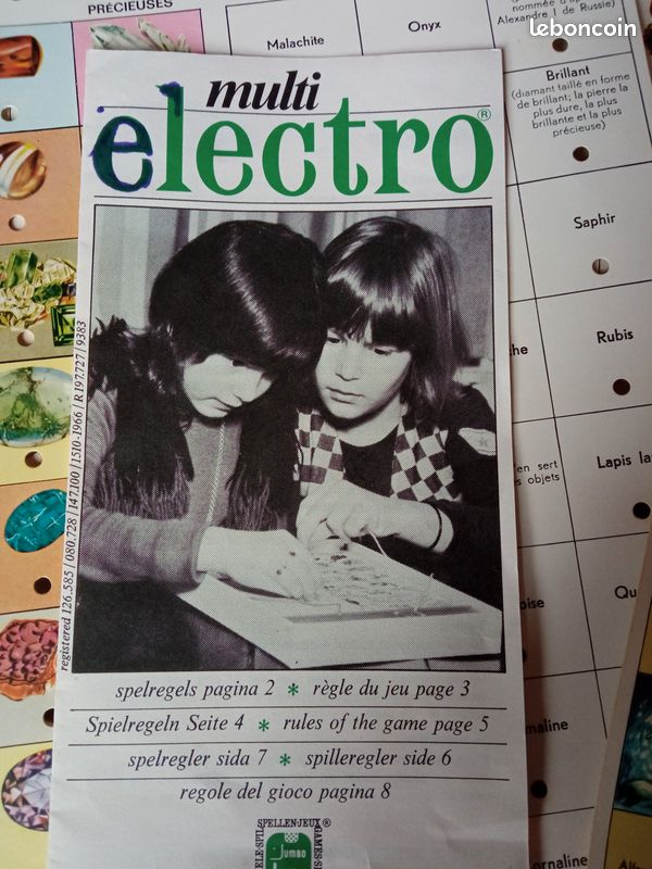Jeu d'époque. Multi Electro 216 questions et réponses. 7 ans et plus. Géant. Fonctionnant sur batterie. Jeu rétro. - France