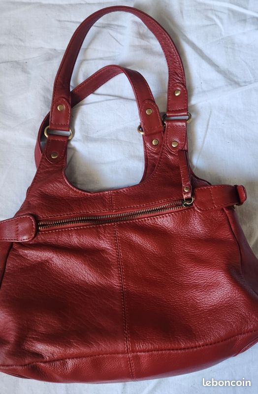 Sac à main cuir rouge marque Catwalk (image 2)