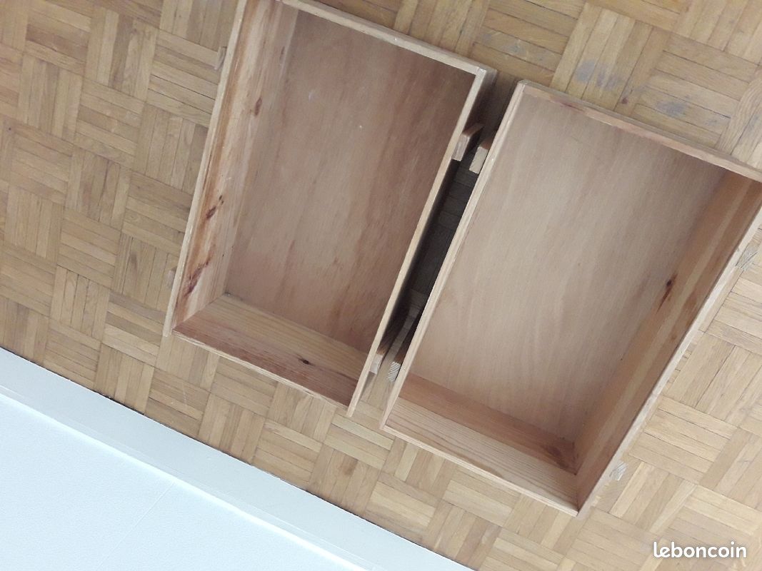 1 lot de 2 caisses en bois (image 6)