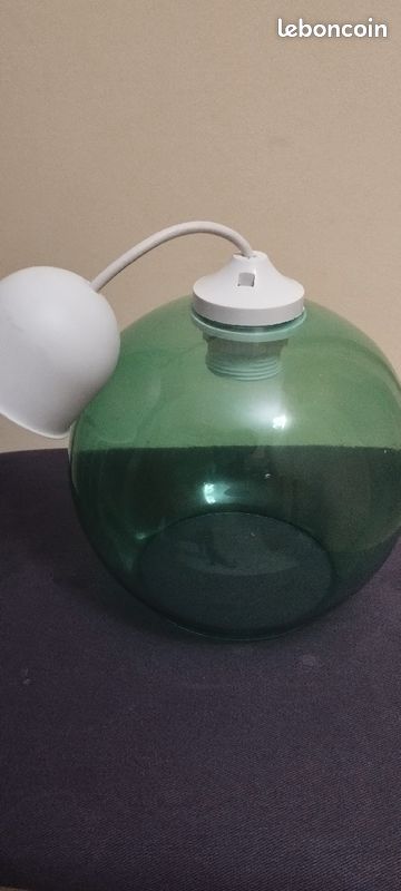 Lustre rond en verre vert clair (image 6)