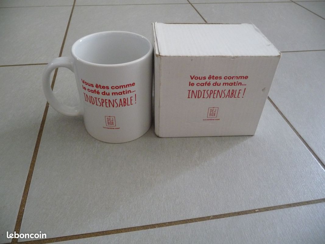 Tasse blanche avec message - Neuve (image 1)