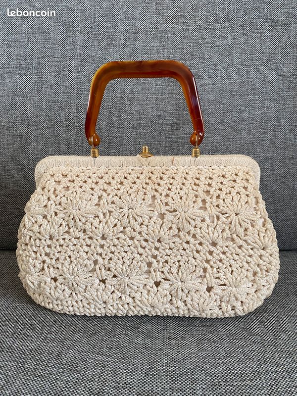 Sac à main crewel vintage - France