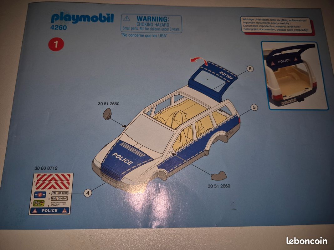 Playmobil 4260 Police – Set Complet, Année 2007, Neuf Sous Boîte