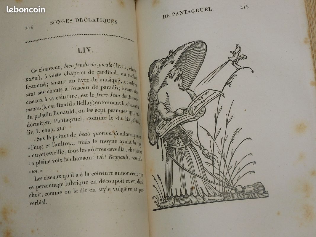 OEUVRES DE RABELAIS EN NEUF VOLUMES, Dalibon 1823 belles reliures gravures Pantagruel Gargantua contes drôlatiques Renaissance (image 15)