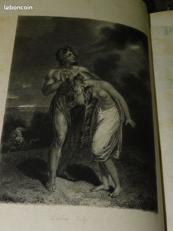 Le paradis perdu par milton traduit par jacques delille 2 volumes reliés 1820 poème christianisme adam ève satan lucifer (image 7)