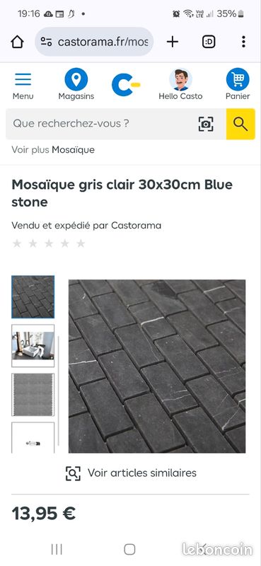 Carrelage mosaïque pierre bleu (image 4)