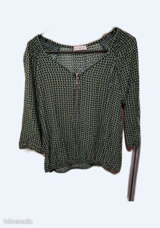 Blouse verte cache-cache (image 1)