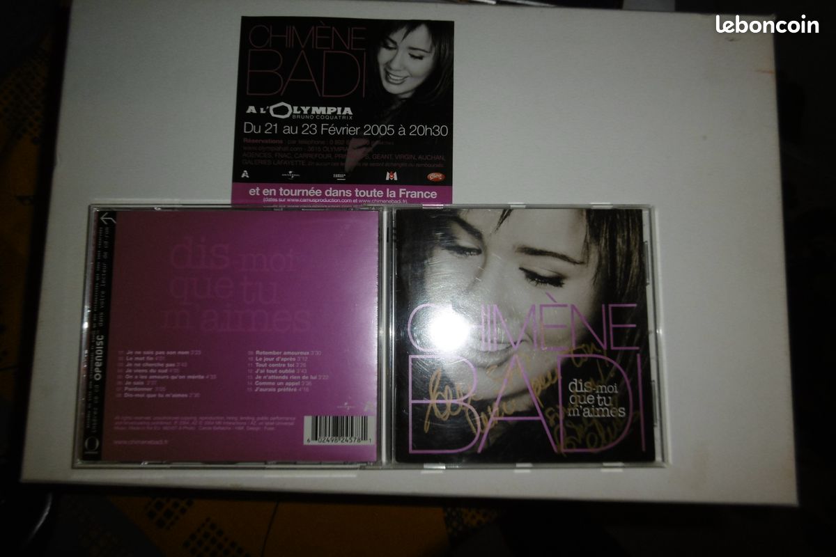 Chimène Badi cd entier cristal signé dis-moi que tu m'aimes (image 1)