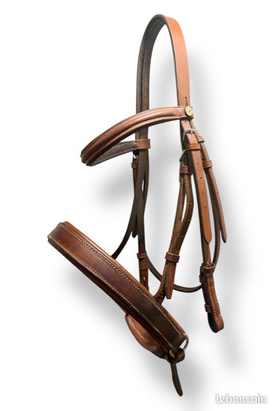 Ceinture marron foncé en cuir embossé tressage Homme