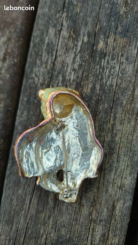 Broche Vintage En Forme D'ours - Bijou Ancien Fantaisie - Accessoire De Collection Ou De Style
