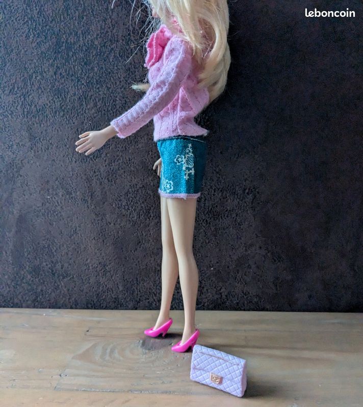 Ensemble De Bikini Barbie – Haut Et Jupe Rose, Taille 10, Neuf Avec Étiquettes