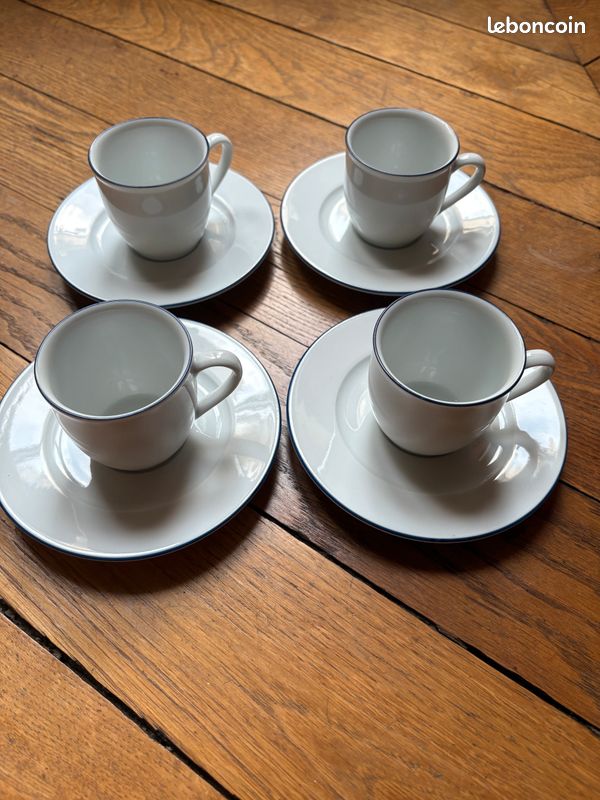 Coffret petit déjeuner 2 tasses et sous tasses Léonie 35 cl - Table Passion 13 Décoré