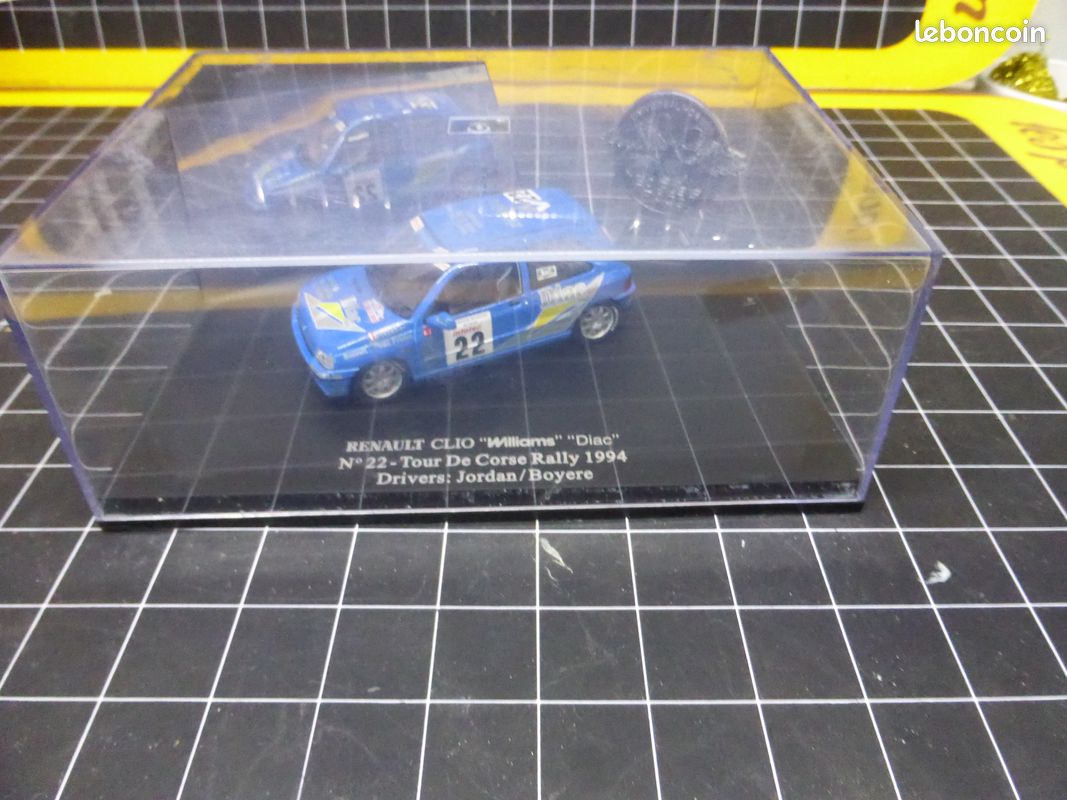 Renault clio williams Diac tour de Corse rally 1994 Jordan / Boyere universal hobbies 1/43 ancien vieux vintage collection miniature Camion voiture automobilia jouet (image 11)