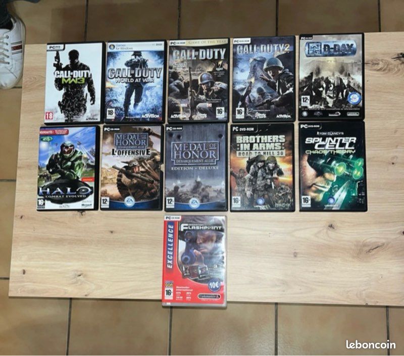 Lot De 4 Jeux PC Vintage - F22 Air Dominance Fighter & Autres - Bon état - Boîtiers Inclus