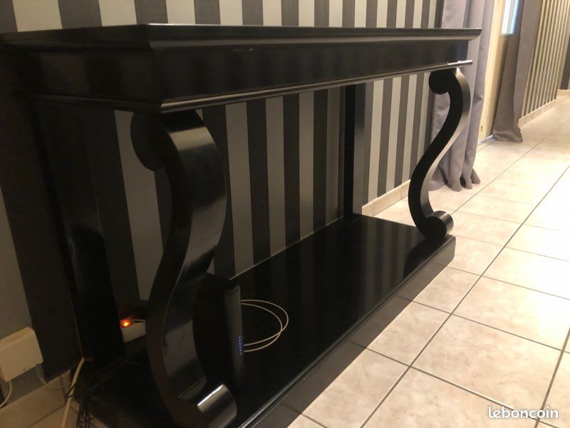 Console laquée noir maison du monde (image 3)