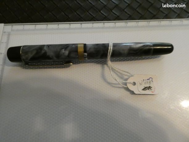 Stylo-plume Ancien à Pompe Bleu - Plume Acier, état Correct, Pièce Vintage Pour Collection