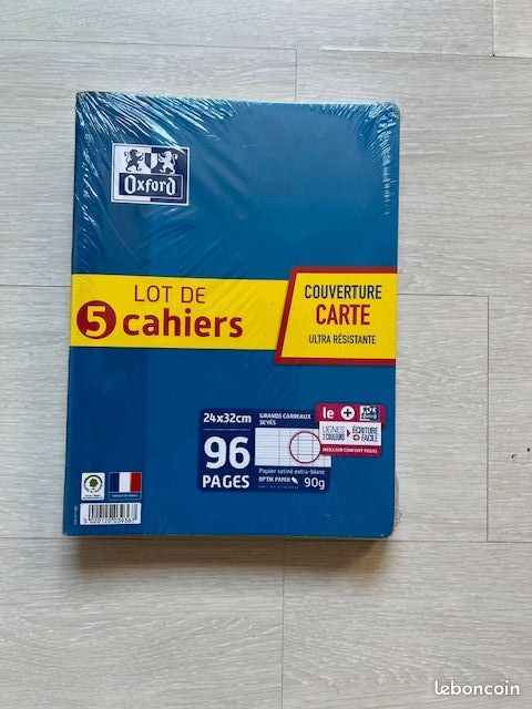 Cahiers Scolaire Oxford - Lot De 5, A4 32 Pages, Quadrillé - Couverture Robuste, Papier 90g