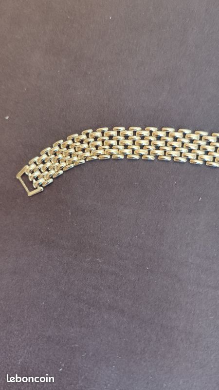 1 bracelet large en métal doré (image 2)