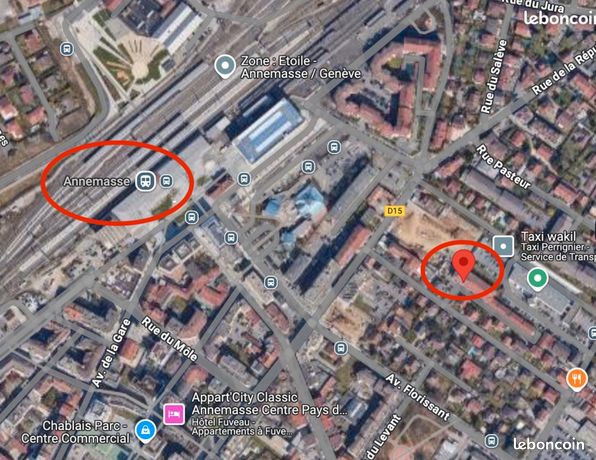Places de stationnement proche gare d'Annemasse