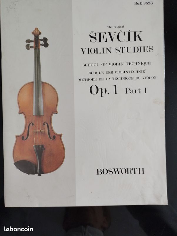 Partition violon Sevcik violon studios op. 1 (image 1)
