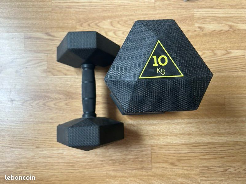 Domyos Mancuerna 10 Kilos Decathlon Haltères Hexagonales X 10 Kg