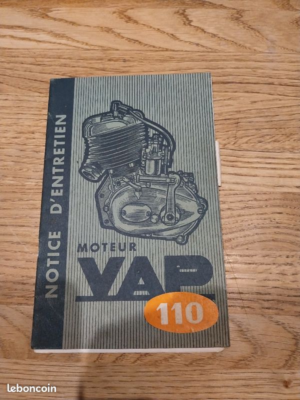 Notice d'entretien moteur VAP 110 MOTO vintage - quipement moto