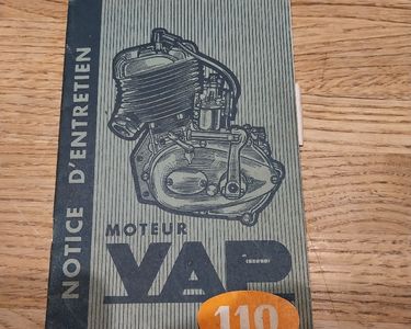 Notice d'entretien moteur VAP 110 MOTO vintage - quipement moto