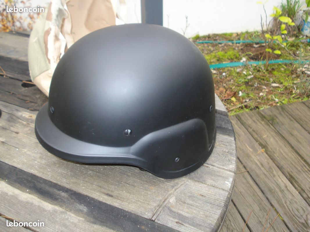 Caque US type FRITZ avec couvre casque toile camouflée pour paint ball softair (image 3)