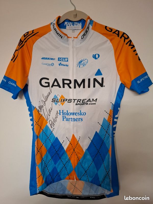Maillot Cycliste TEAM EUROP CAR – Dédicacé Par 3 Coureurs – Taille M – Vert