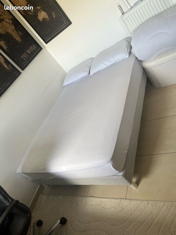 Lit 2 places matelas + sommier (image 6)