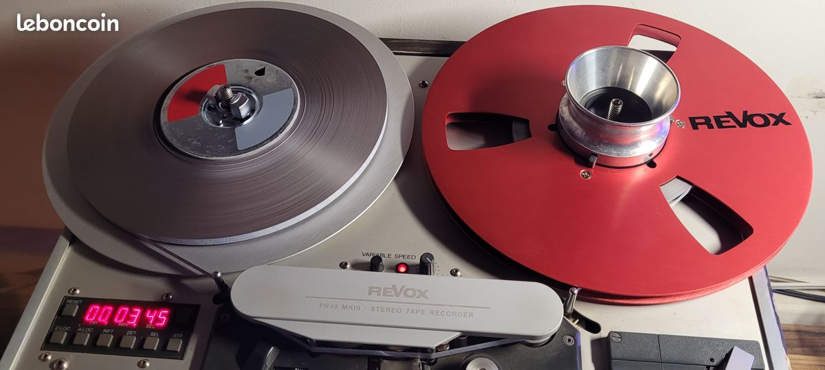 ReVox Deux Bobines Nab 26.5 cm Champagne avec bande neuve AGFA PER 528 - Photo, audio & vidéo