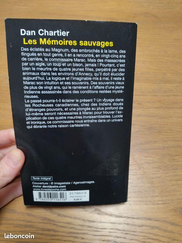 Livre "Les mémoires sauvages" de Dan CHARTIER - 2006 (image 3)