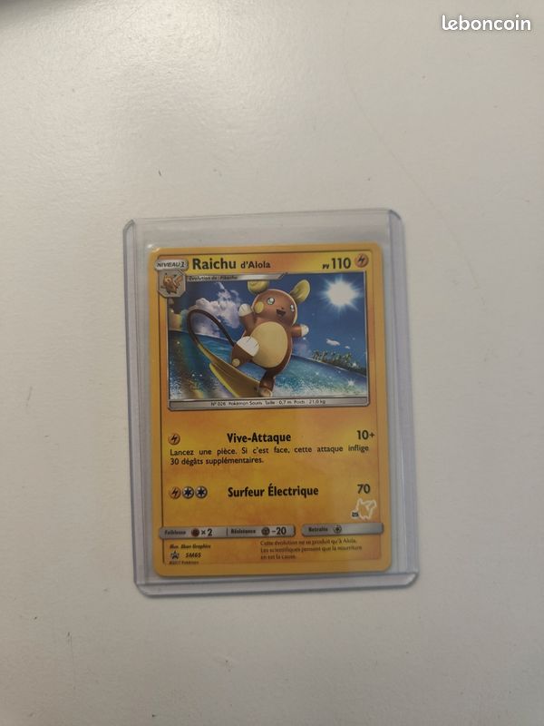 Carte pokémon raichu d'aloa (image 1)
