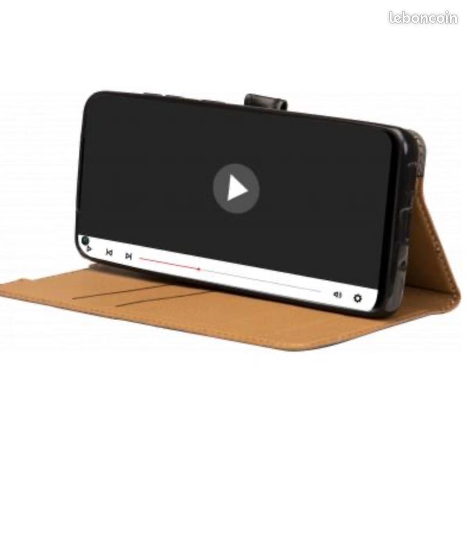 Etui Folio Wallet Samsung G S21 Ultra 5G Noir - Fermeture avec languette aimantée Bigben (image 3)