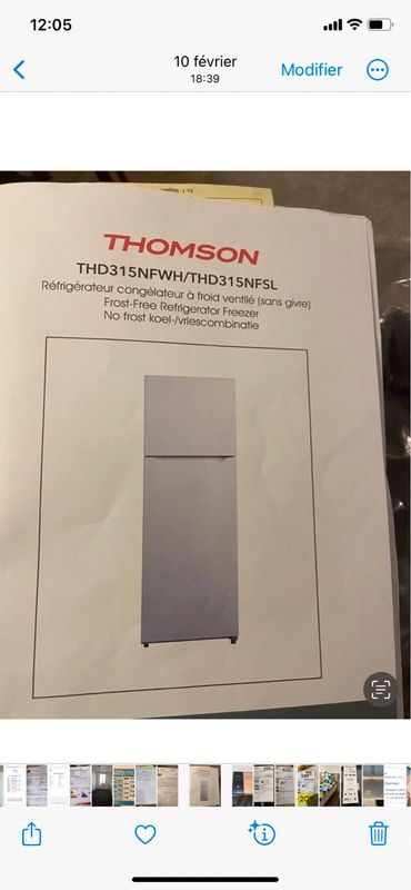 Réfrigérateur-Congélateur Thomson THD315NFSL