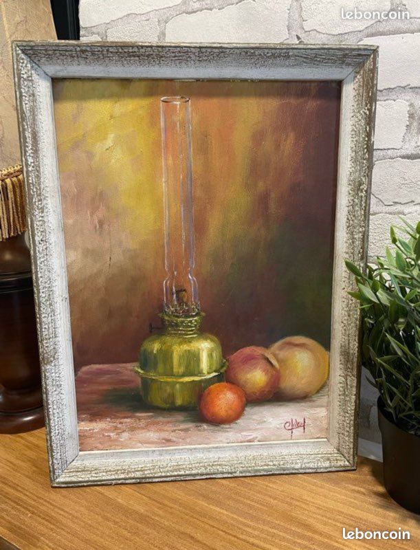 Tableau ancien signé et encadré - Nature morte (image 3)
