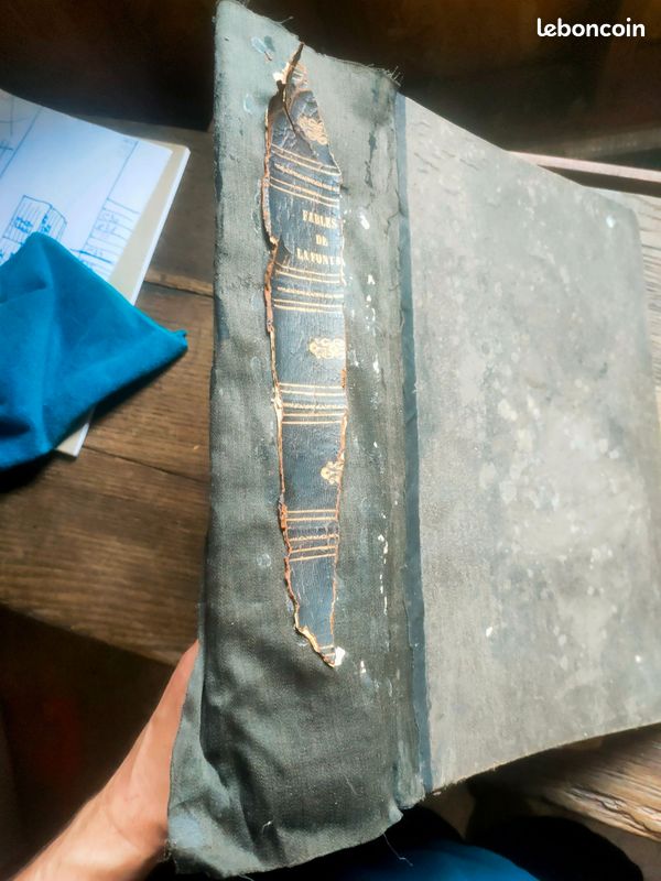 📘 E46 – Fables de La Fontaine illustrées par Gustave Doré (1 volume) [grand format ancien, à restaurer] 🦊📜 (image 2)