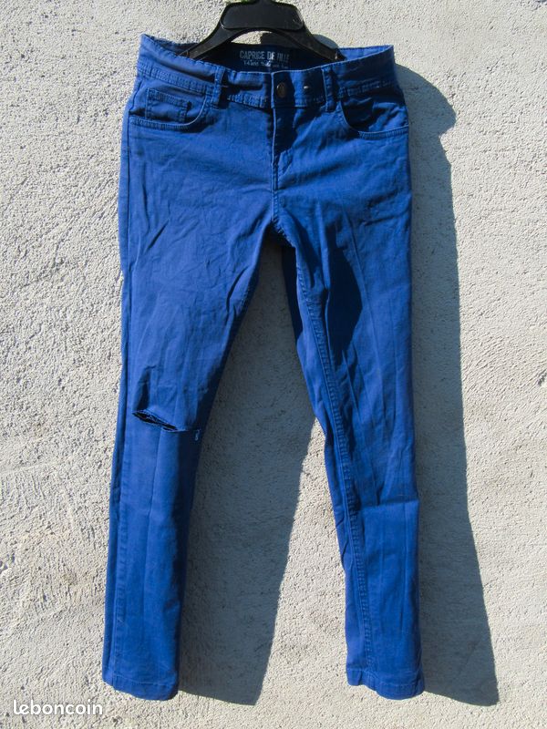 Jean Slim Skinny Fille Lava Girl - Taille 14 Bleu Stretch (porté 1 Fois, Sans étiquettes)