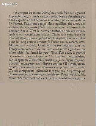 2 Nicolas Sarkozy: Le temps des tempêtes tome 1 + Tout pour la France (avec une dédicace du Président) (image 2)