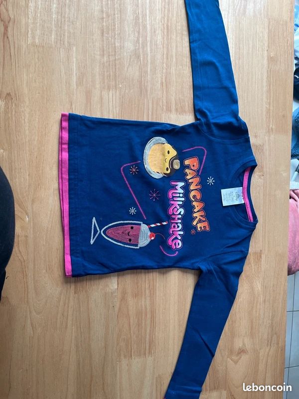 T-shirt fille Disney Ralph 2.0 bleu manches longues (image 1)