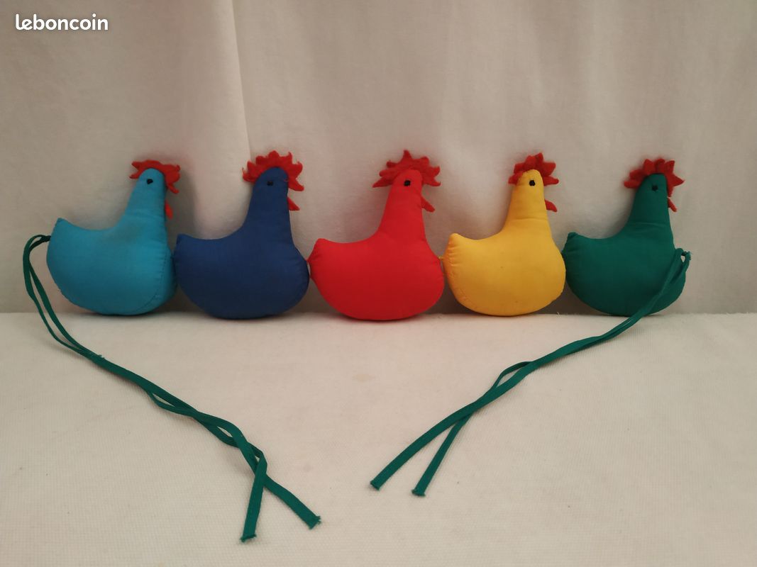 COROLLE Hochet clown grelot interne, grenouille hochet interne, série de farandole de poules (image 10)