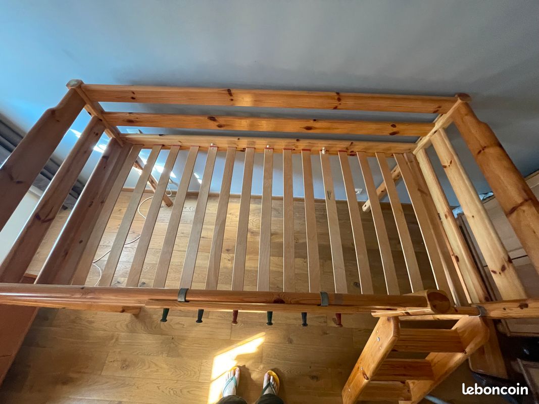 Lit Mezzanine 1 place en bois - Mobilier enfant