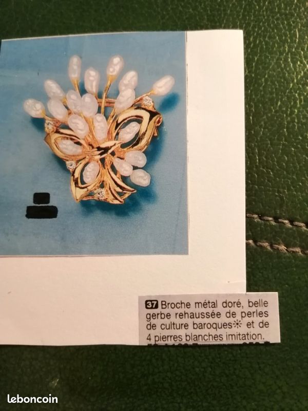 Broche en perles de culture (image 2)