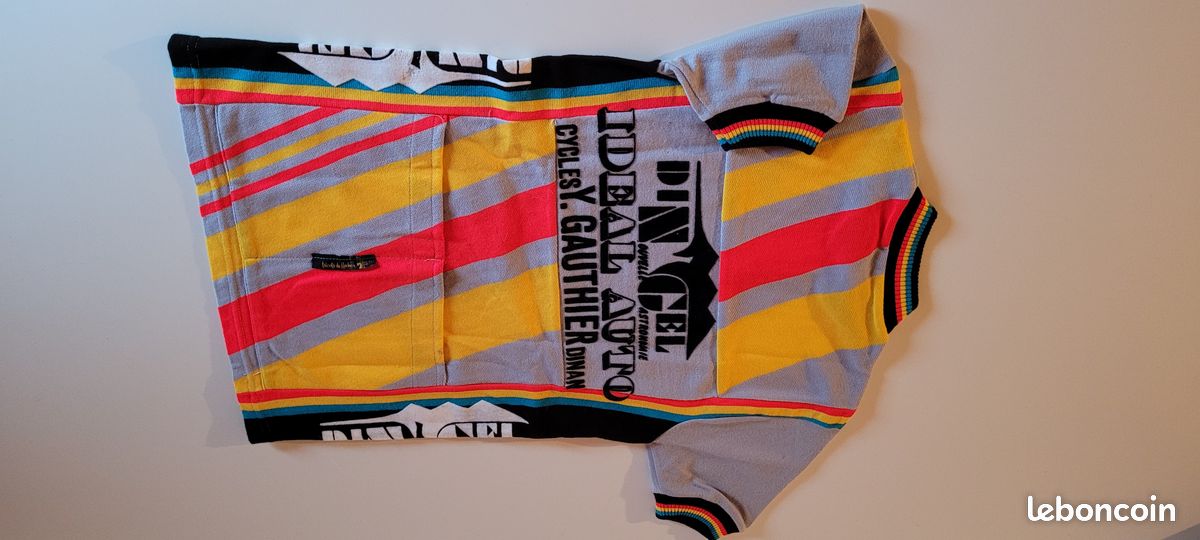 Maillot Cycliste Vintage VESTISPORT META 2MIL - Jaune - Taille 4 - Années 80